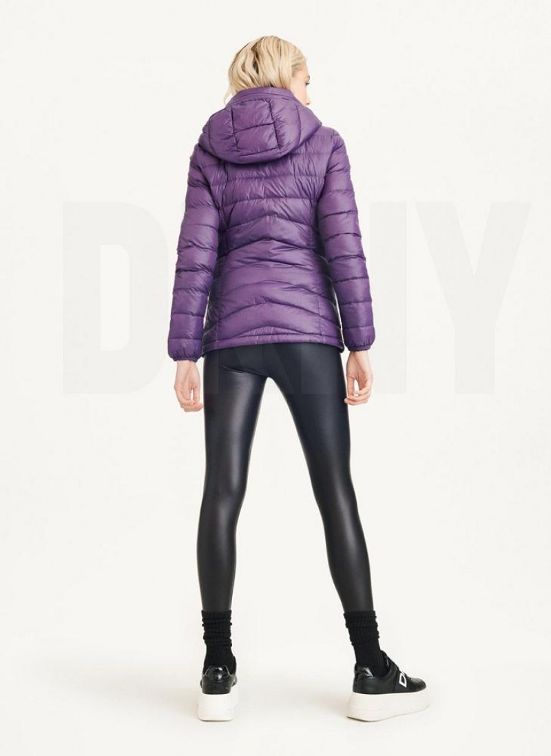 DKNY Packable Women's Puffer Jacket Purple | Ireland_D0599