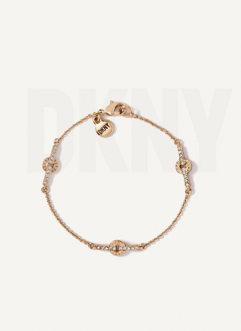 DKNY Pave Flex Women\'s Bracelet Gold | Ireland_D0430