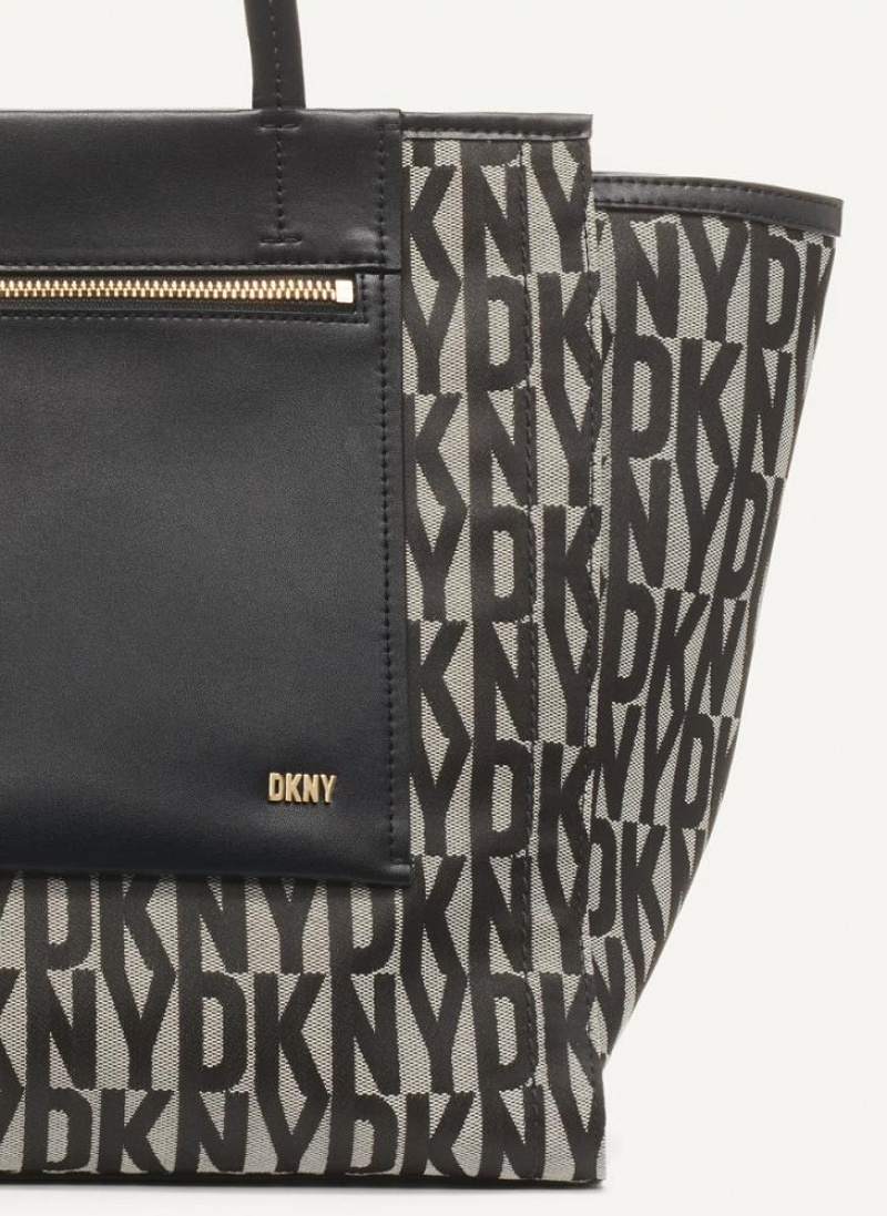 DKNY Pax Large Women's Tote Bags Black | Ireland_D0782