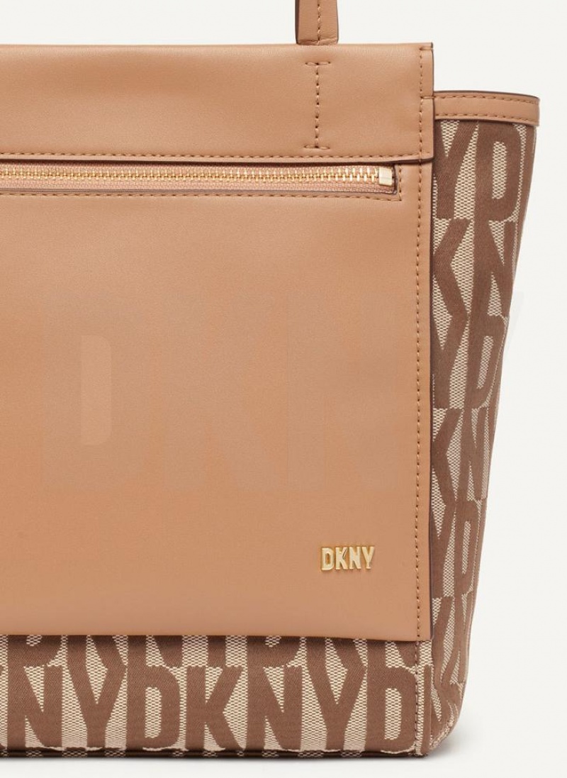 DKNY Pax North-South Women's Tote Bags Brown | Ireland_D1192