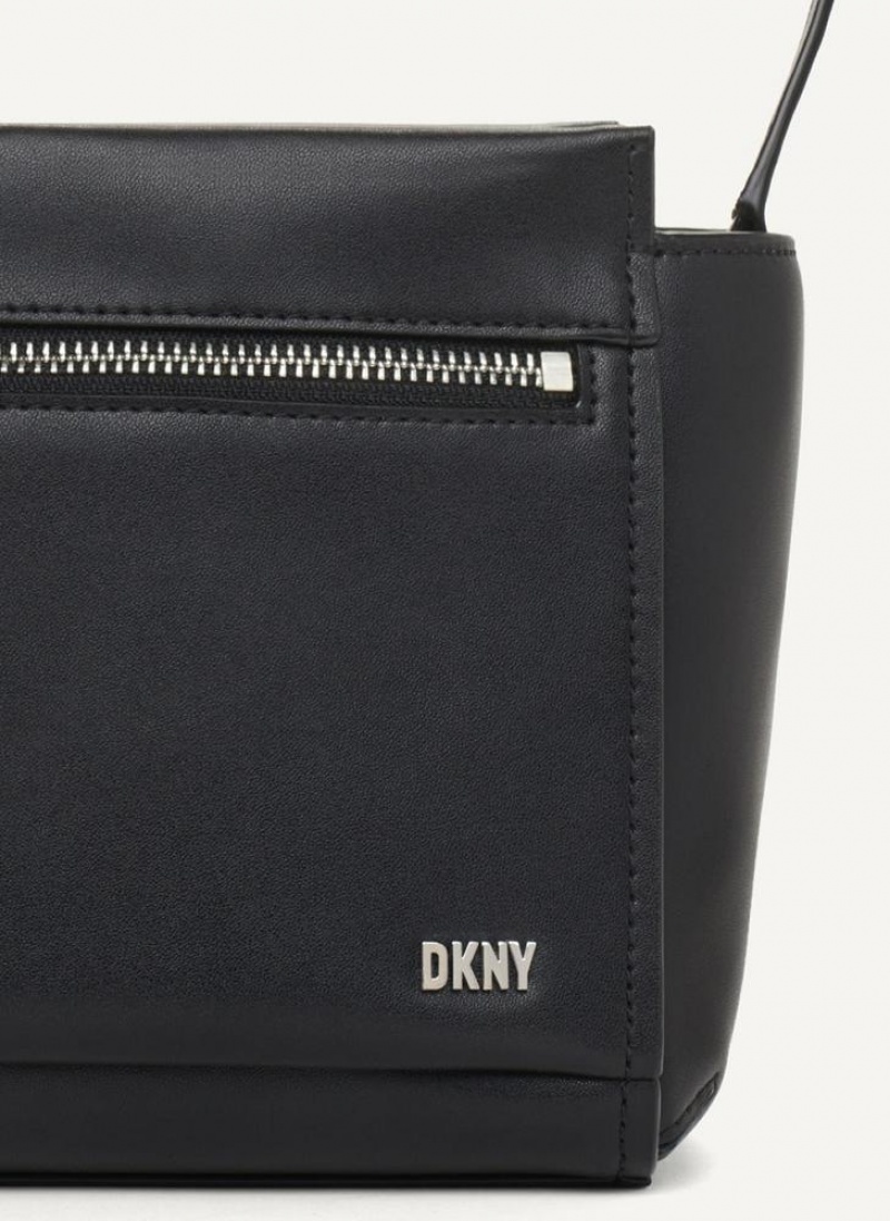 DKNY Pax Women's Crossbody Bags Black / Silver | Ireland_D1677