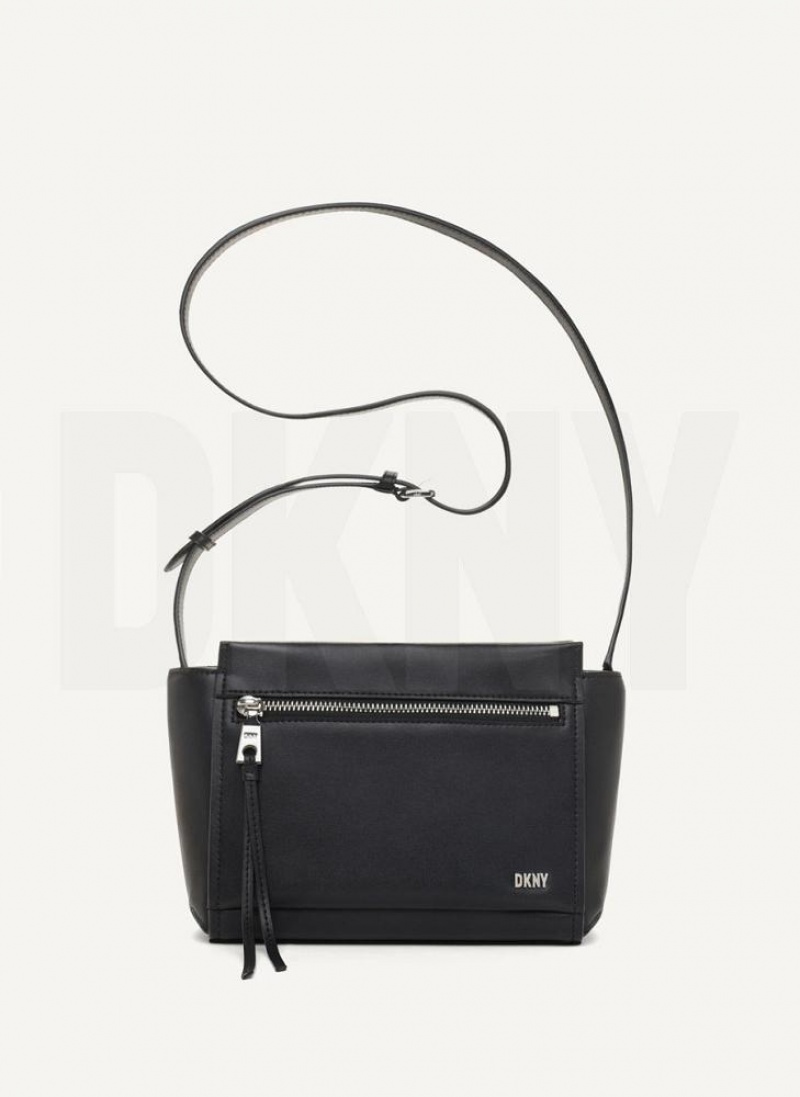 DKNY Pax Women\'s Crossbody Bags Black / Silver | Ireland_D1677