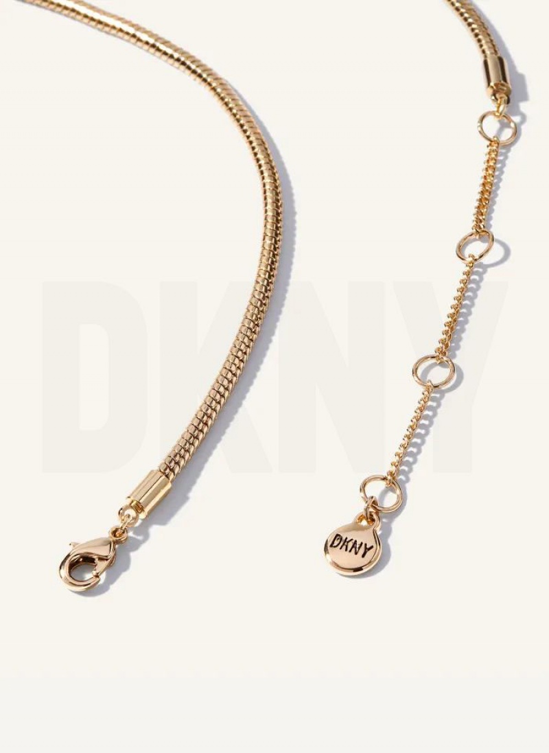 DKNY Pendant Women's Necklace Gold | Ireland_D0754