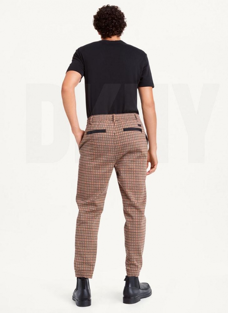 DKNY Plaid Contrast Cargo Men's Joggers Multicolor | Ireland_D0621