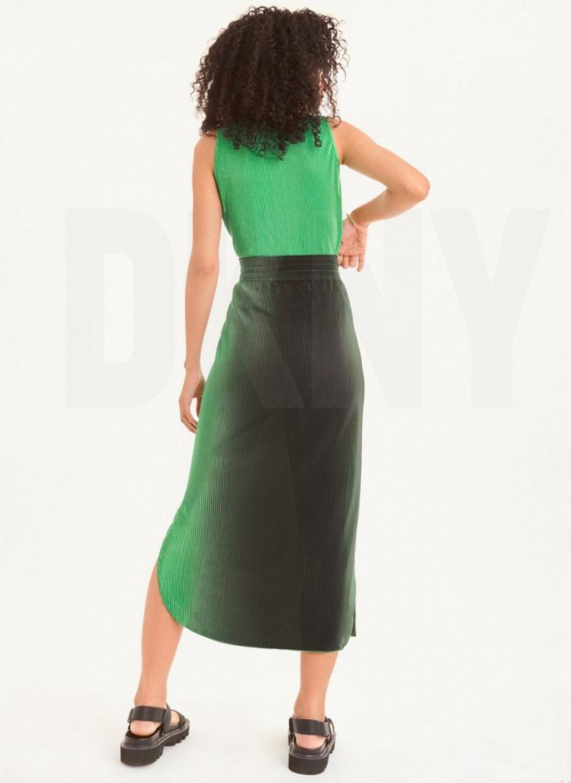 DKNY Pleated Women's Skirts Green | Ireland_D1294