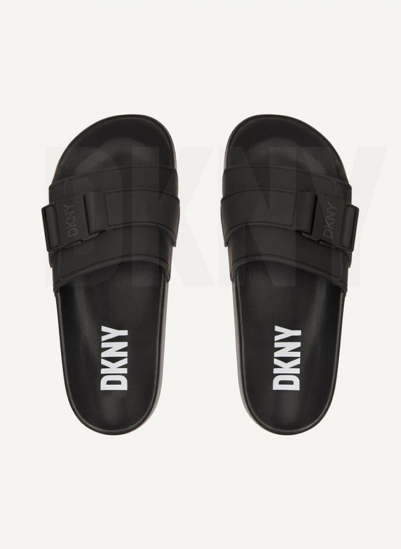 DKNY Pool Women's Slides Black | Ireland_D0662