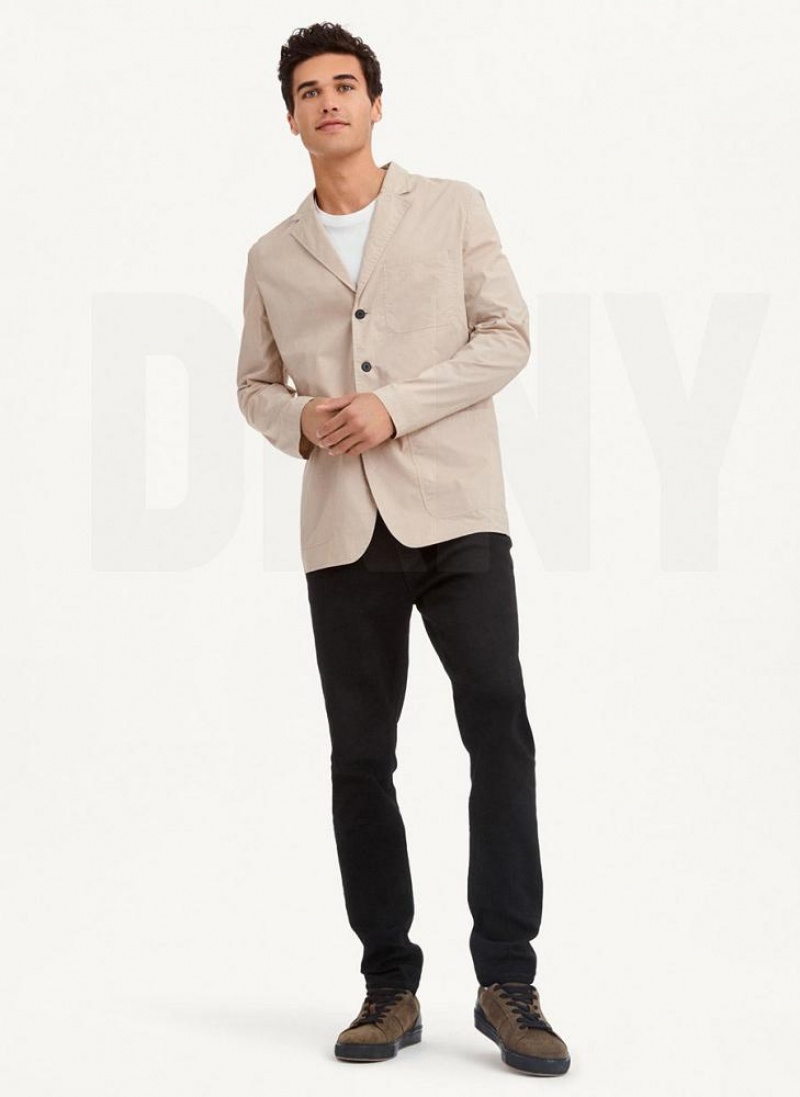 DKNY Poplin Men's Blazers Khaki | Ireland_D1852