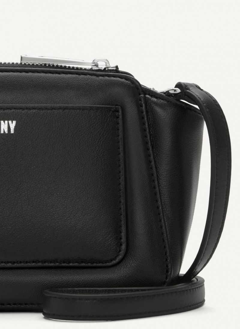 DKNY Pragmatist Mini Dome Quilted Women's Crossbody Bags Black | Ireland_D0899