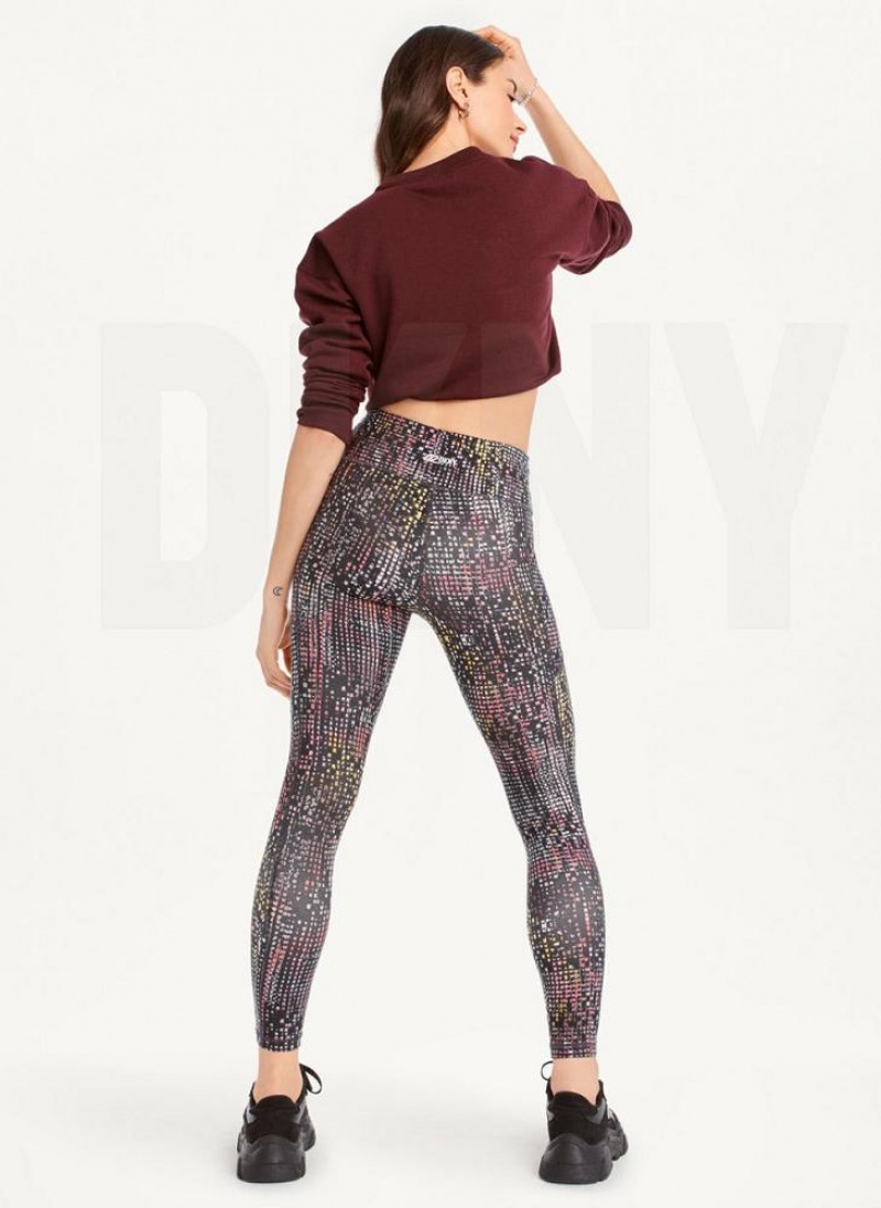 DKNY Printed Women's Leggings Navy | Ireland_D0830