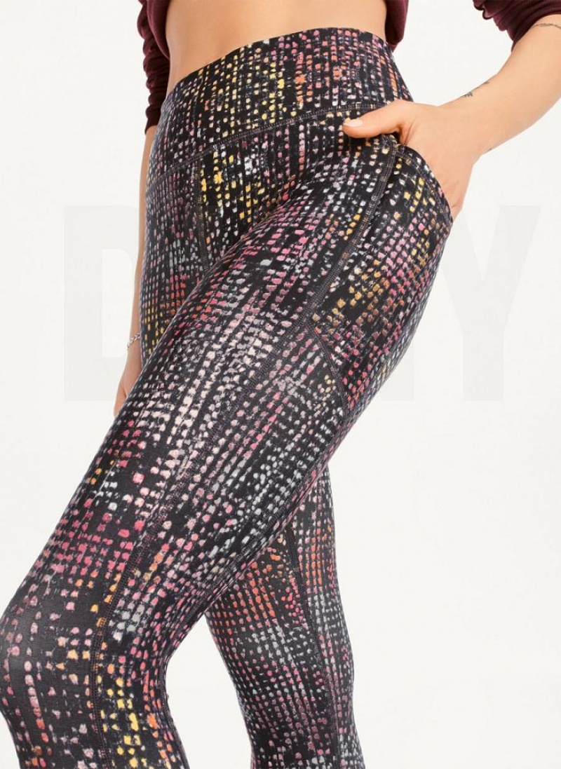 DKNY Printed Women's Leggings Navy | Ireland_D0830