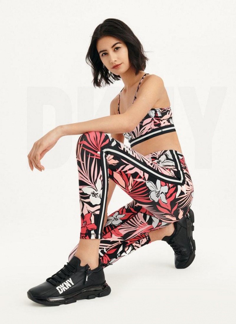 DKNY Printed Women's Leggings Pink | Ireland_D0121