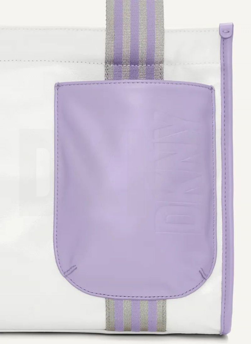 DKNY Prospect Coated Canvas Medium Women's Tote Bags Purple | Ireland_D1394