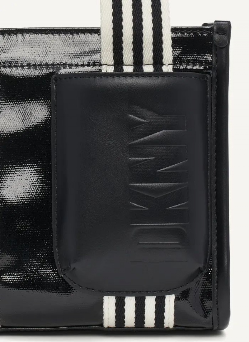 DKNY Prospect Coated Canvas Mini Women's Tote Bags Black | Ireland_D0241