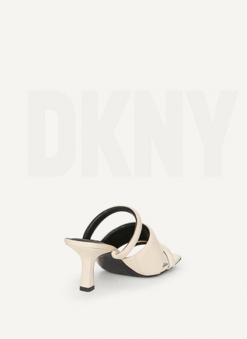 DKNY Puffy Multi Strap Mule Women's Heels Grey | Ireland_D0234