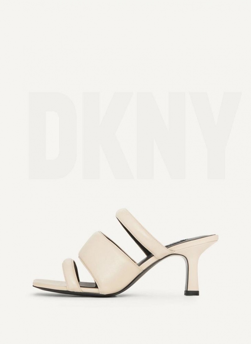 DKNY Puffy Multi Strap Mule Women\'s Heels Grey | Ireland_D0234