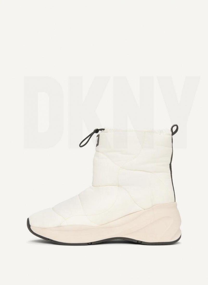 DKNY Puffy Wedge Women\'s Boots White | Ireland_D0298