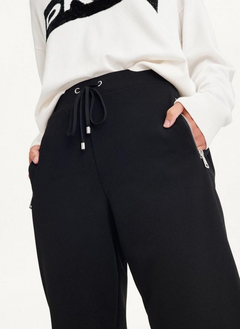 DKNY Pull On Women's Joggers Black | Ireland_D1194