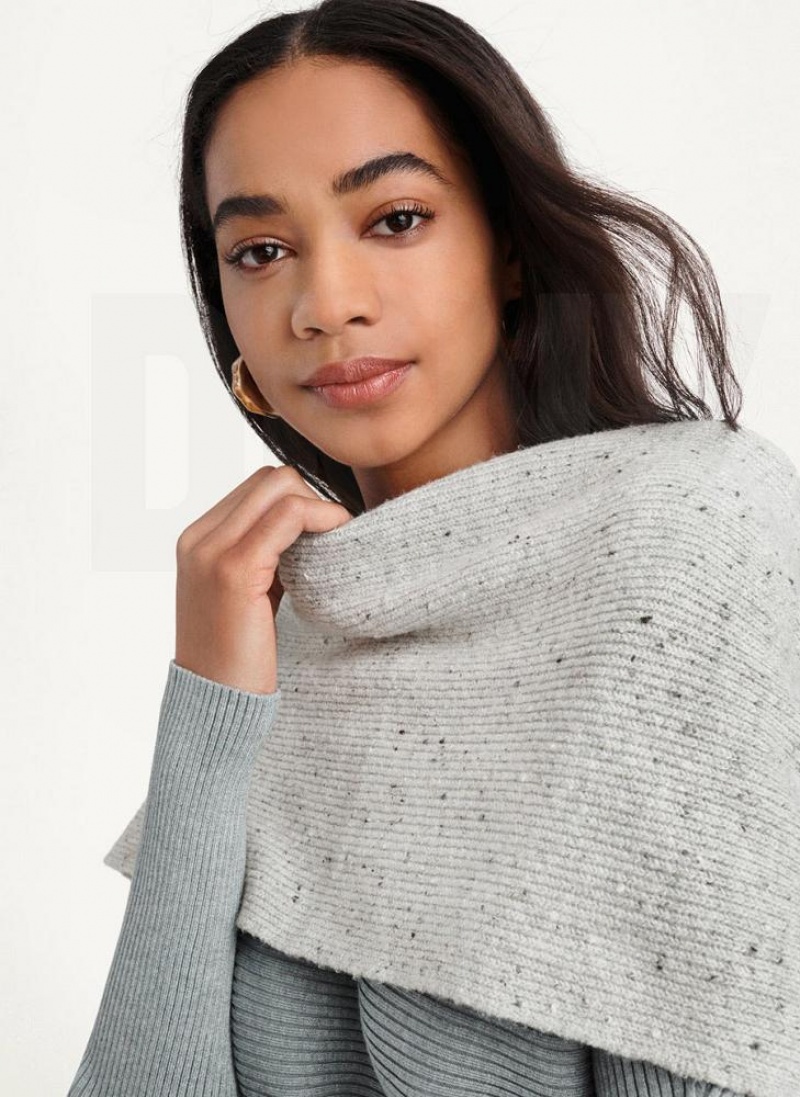 DKNY Pure Donegal Tweed Infinity Women's Scarf Grey | Ireland_D0119