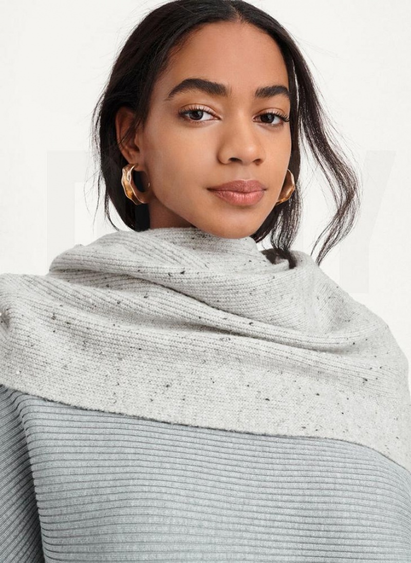 DKNY Pure Donegal Tweed Infinity Women's Scarf Grey | Ireland_D0119