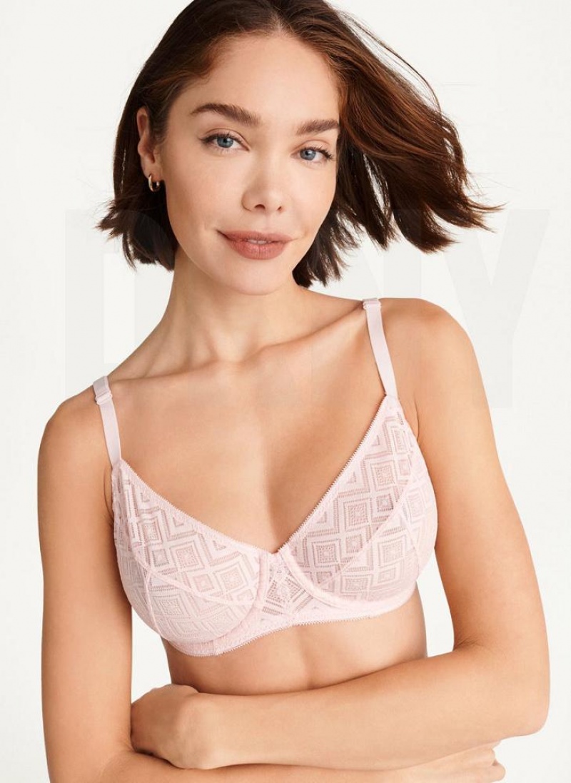 DKNY Pure Lace Unlined Women's Bras Cream | Ireland_D0508