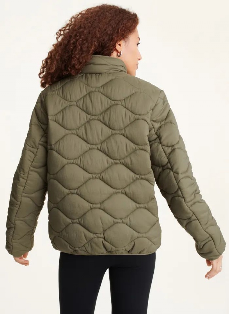 DKNY Quilted Packable Women's Jackets Olive | Ireland_D1370