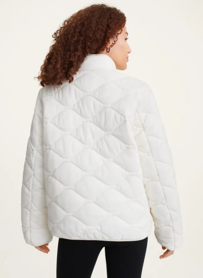 DKNY Quilted Packable Women's Jackets White | Ireland_D1219