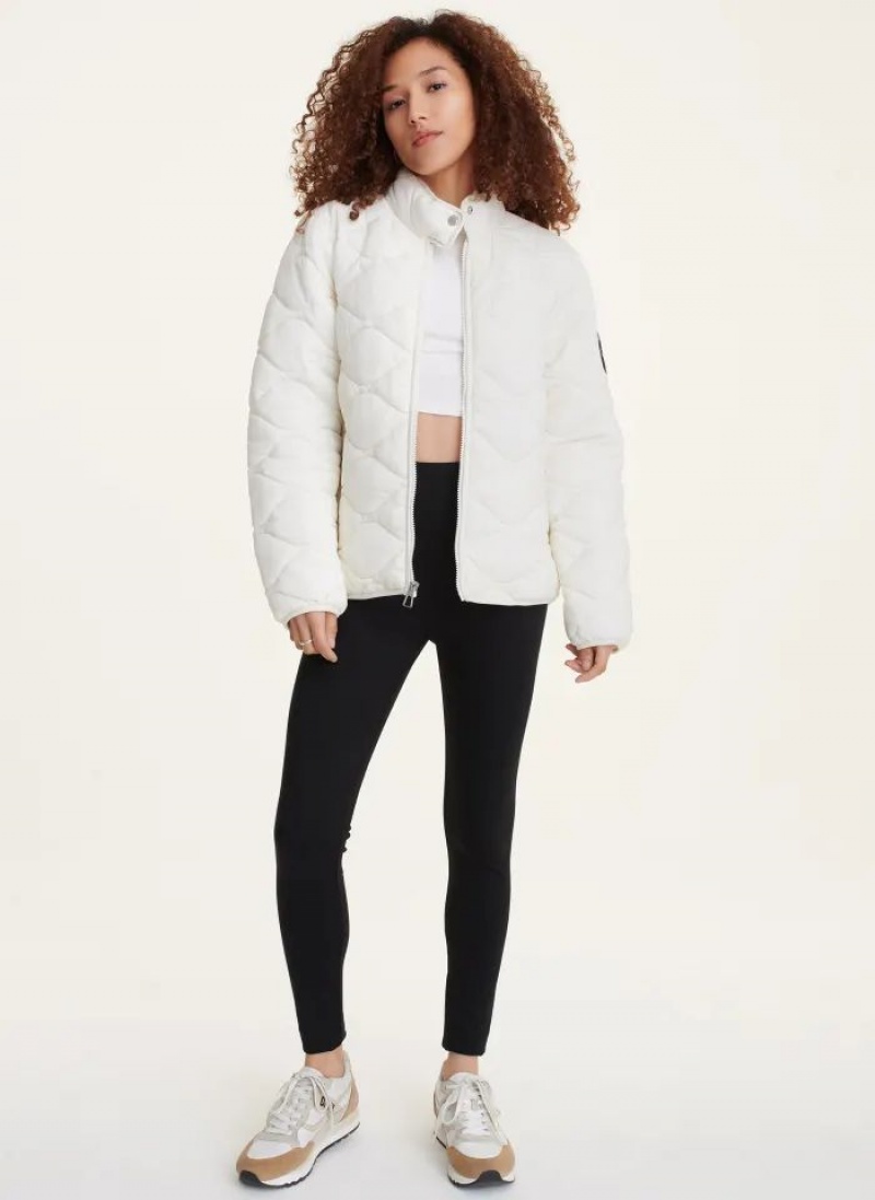 DKNY Quilted Packable Women's Jackets White | Ireland_D1219