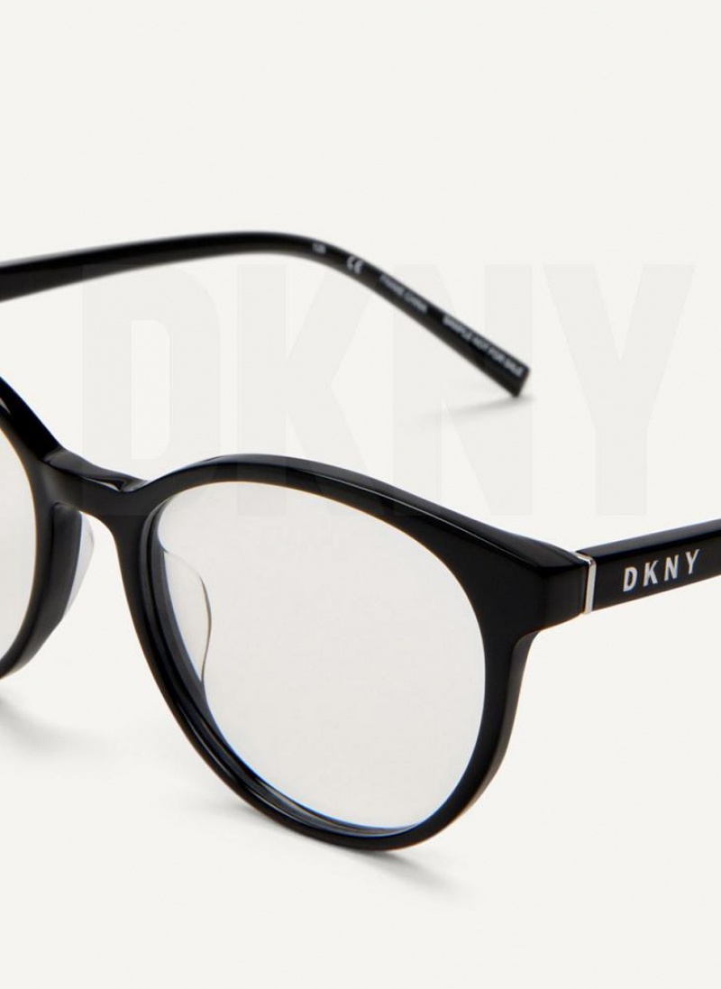 DKNY Round Women's Glasses Black | Ireland_D1638