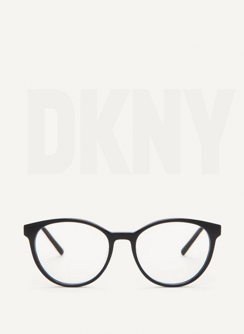 DKNY Round Women\'s Glasses Black | Ireland_D1638