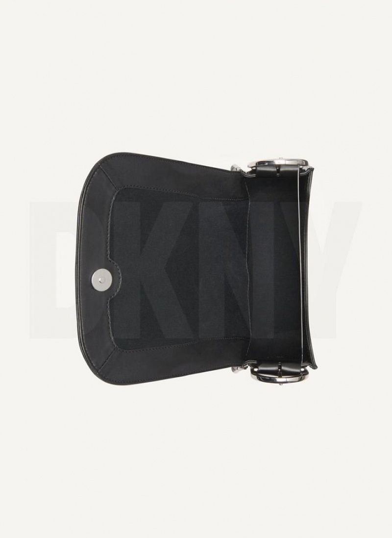 DKNY Saddle Women's Shoulder Bags Black | Ireland_D1309