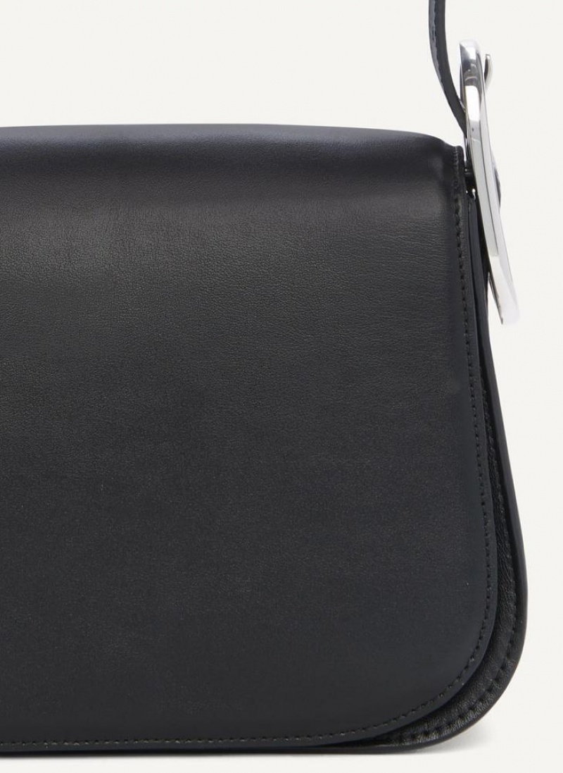 DKNY Saddle Women's Shoulder Bags Black | Ireland_D1309