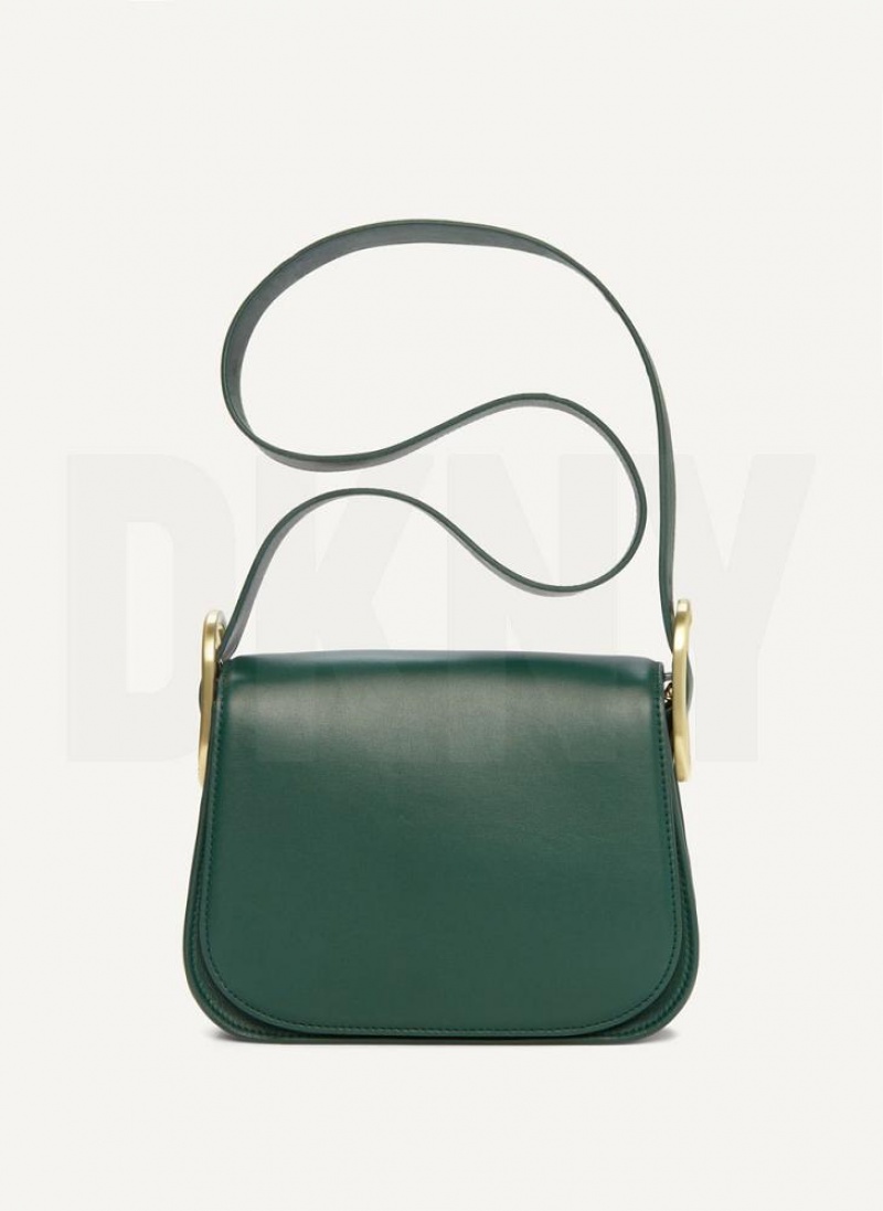 DKNY Saddle Women's Shoulder Bags Green | Ireland_D1814