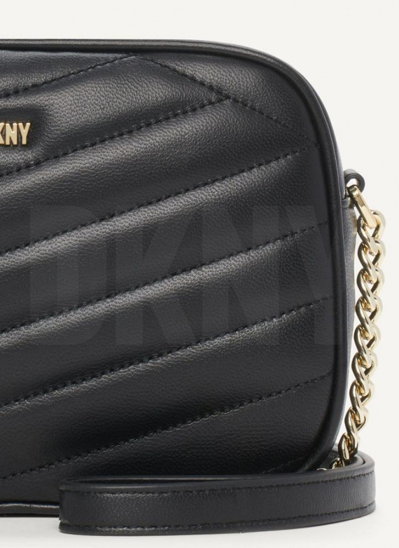 DKNY Sara Camera Women's Crossbody Bags Black / Gold | Ireland_D0458