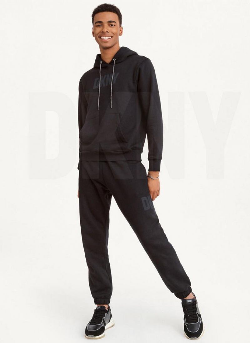 DKNY Shadow Logo Men's Joggers Black | Ireland_D0483