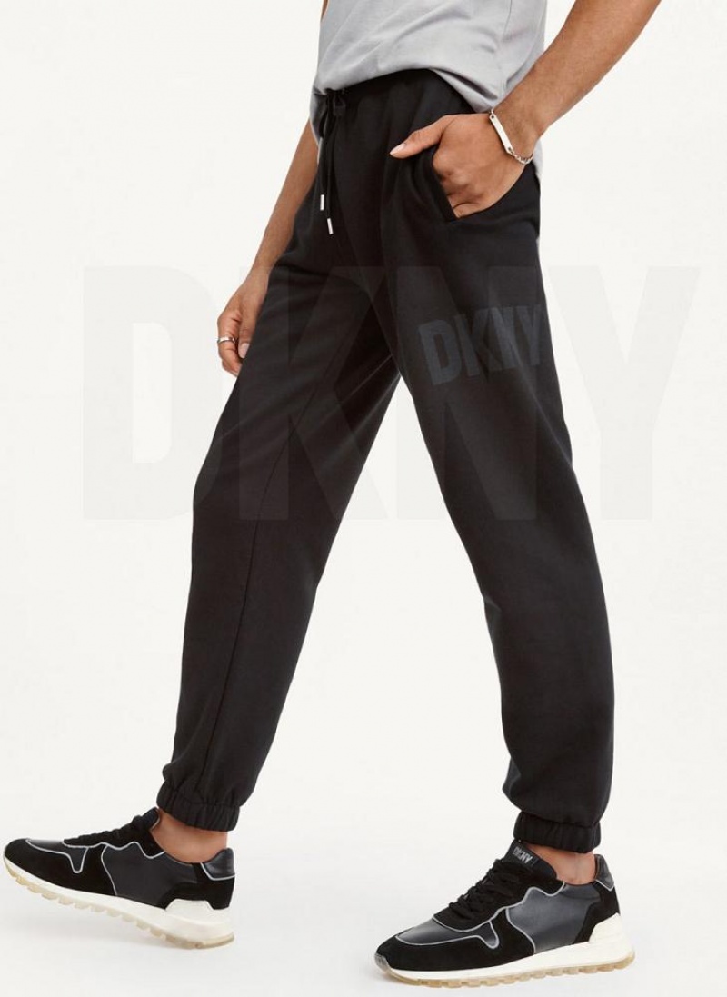 DKNY Shadow Logo Men's Joggers Black | Ireland_D0483