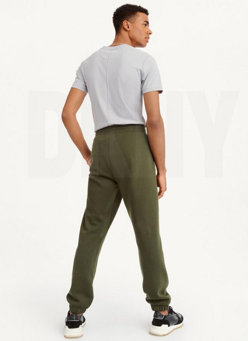 DKNY Shadow Logo Men's Joggers Olive | Ireland_D0909