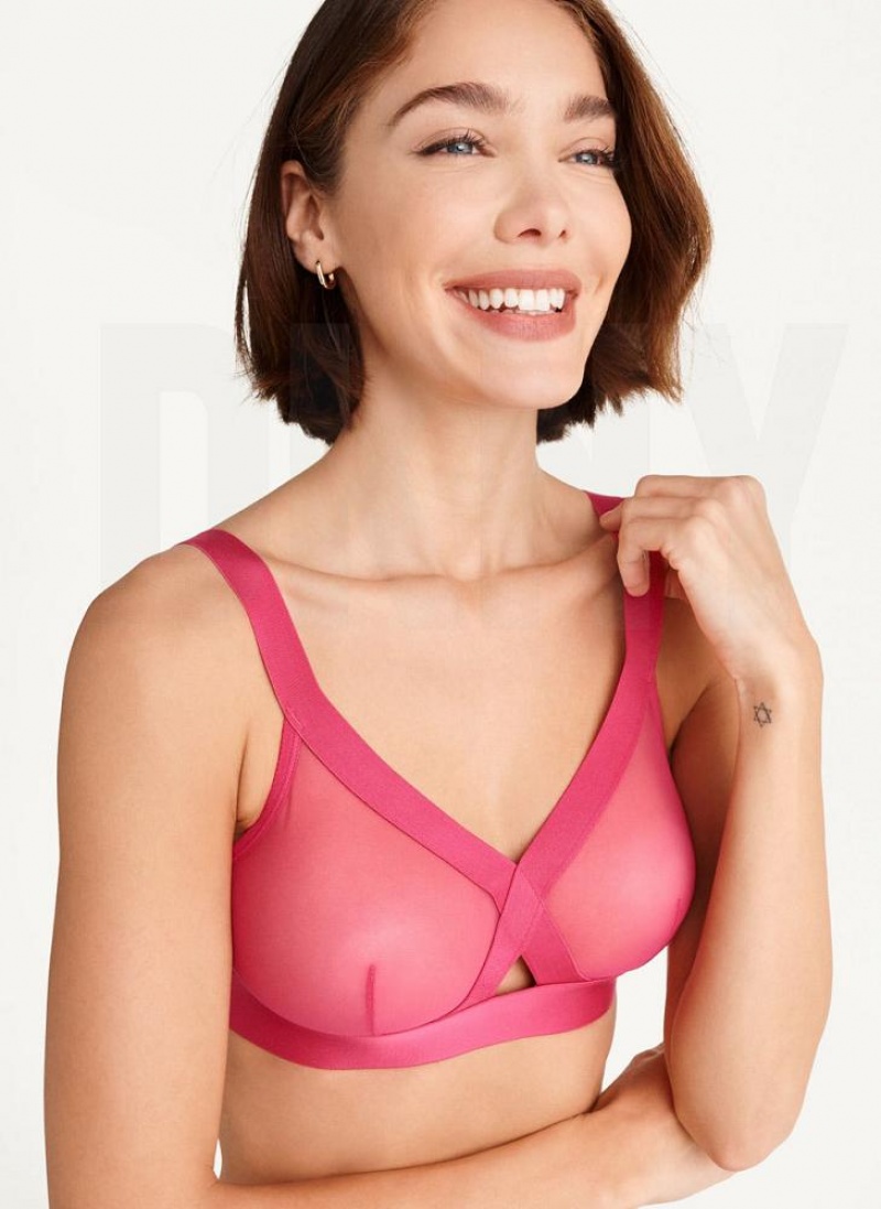 DKNY Sheers Triangle Women's Bras Pink | Ireland_D1867