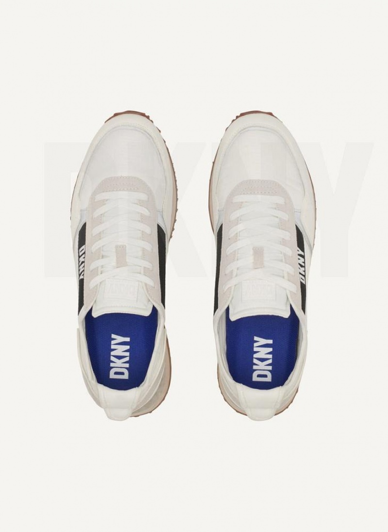 DKNY Side Logo Men's Sneakers White | Ireland_D1221