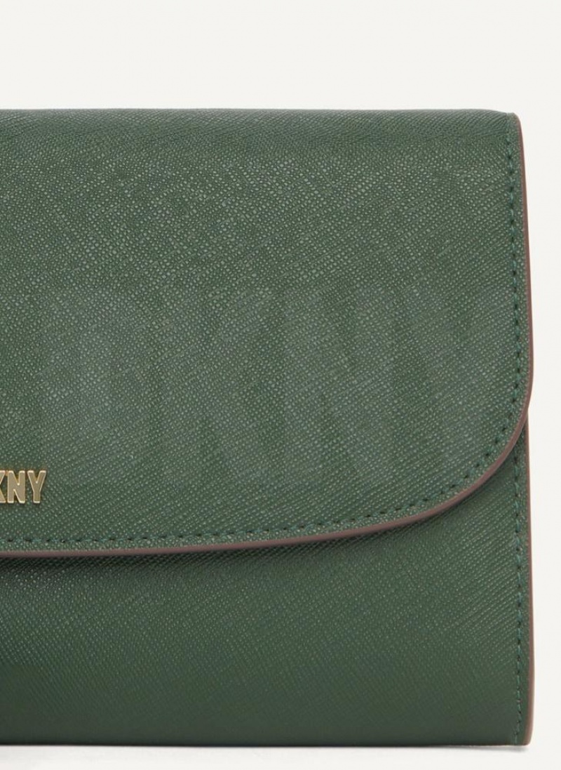 DKNY Sidney On A Chain Women's Wallets Green | Ireland_D1437