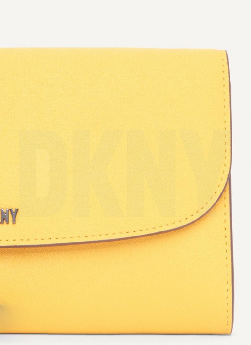 DKNY Sidney On A Chain Women's Wallets Yellow | Ireland_D1405