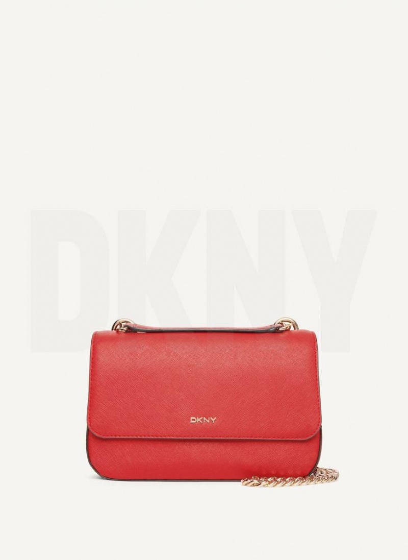 DKNY Sina Flap Women's Shoulder Bags Light Red | Ireland_D0230