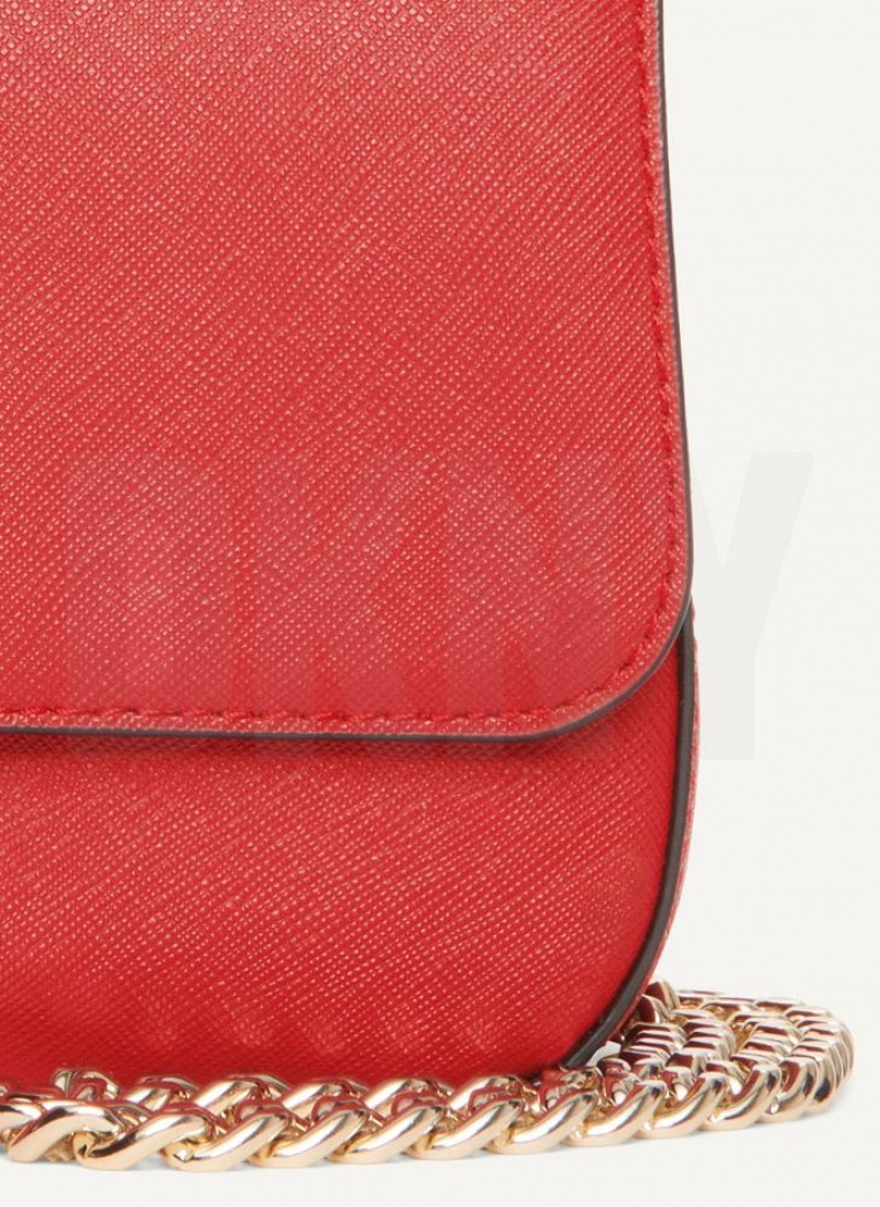 DKNY Sina Flap Women's Shoulder Bags Light Red | Ireland_D0230