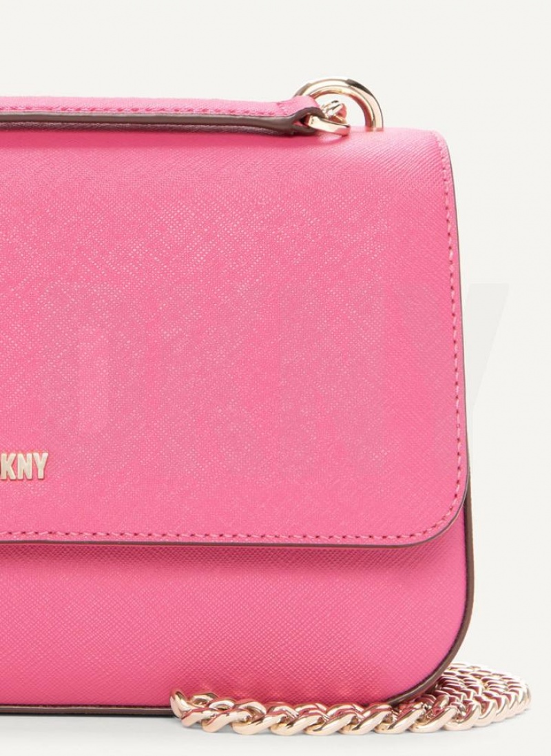 DKNY Sina Flap Women's Shoulder Bags Pink | Ireland_D0914