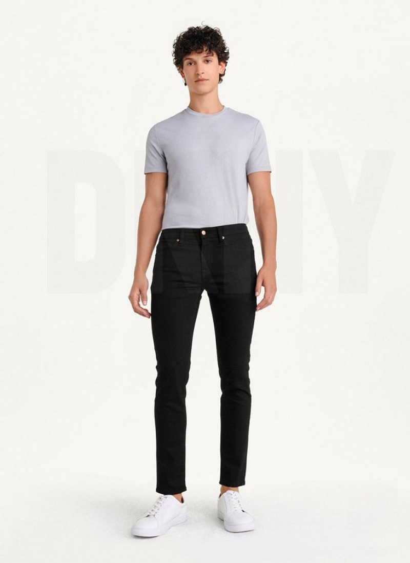 DKNY Skinny Black Rinse Denim Men's Jeans Black | Ireland_D0600