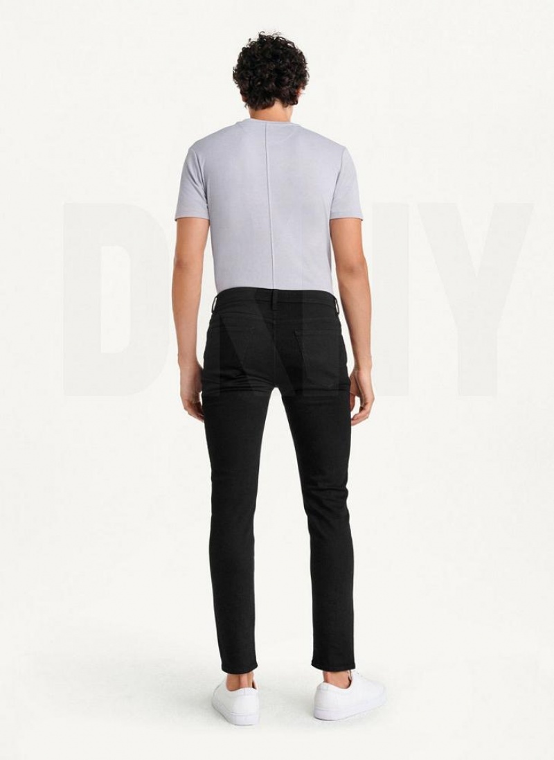 DKNY Skinny Black Rinse Denim Men's Jeans Black | Ireland_D0600