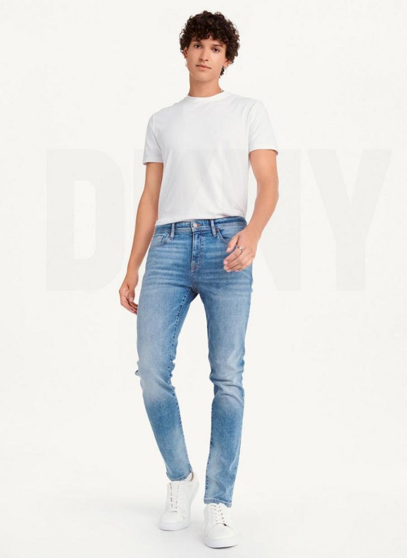 DKNY Skinny Light Wash Denim Men's Jeans Light Wash | Ireland_D1245