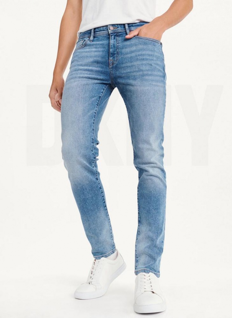 DKNY Skinny Light Wash Denim Men\'s Jeans Light Wash | Ireland_D1245