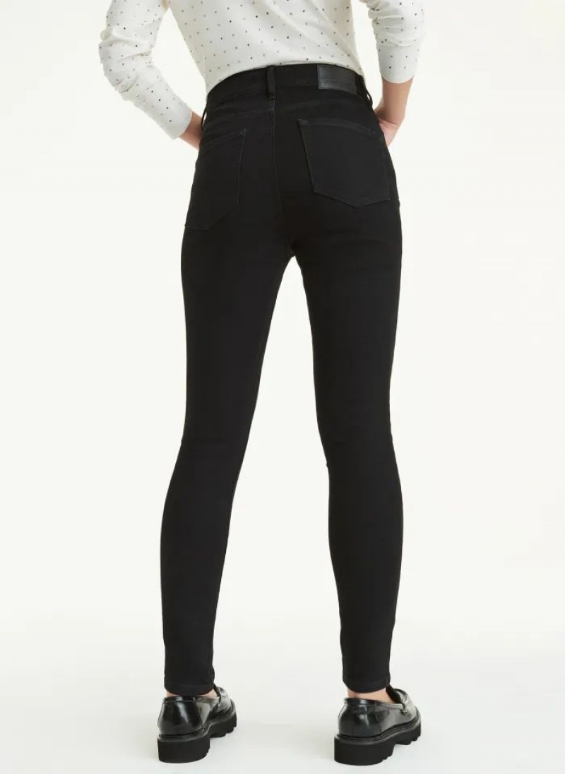 DKNY Skinny Women's Jeans Black | Ireland_D1937