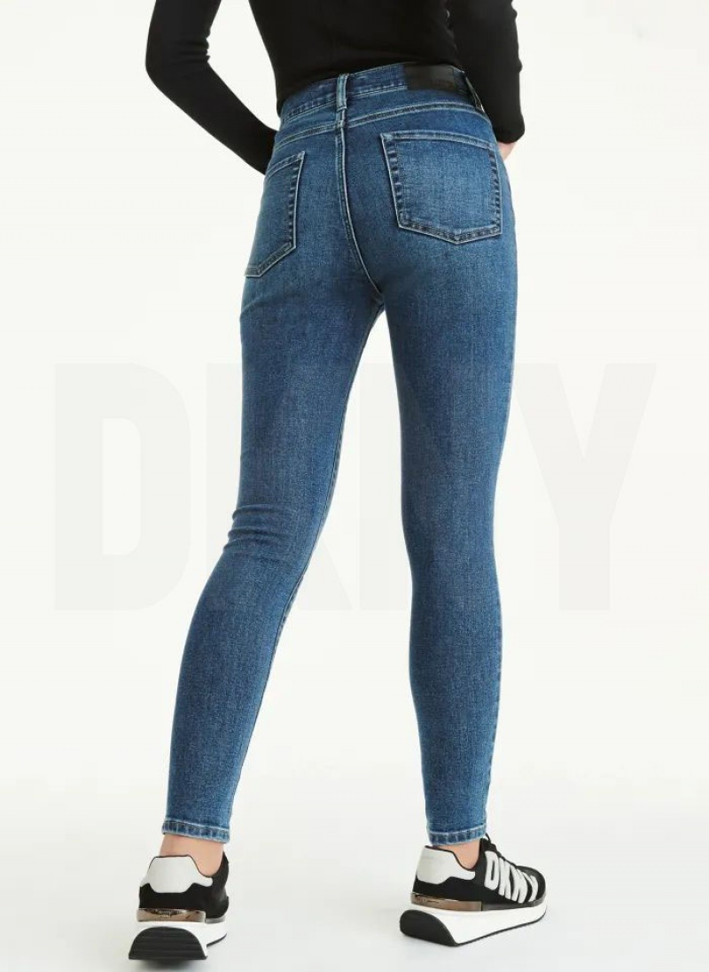 DKNY Skinny Women's Jeans Dark Wash | Ireland_D1335