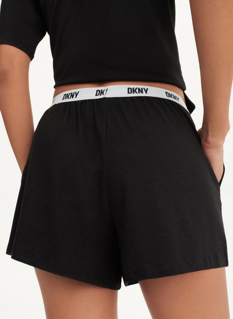 DKNY Sleep Boxer Women's Pajamas Black | Ireland_D1092